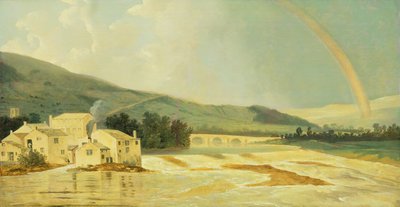 ワーフ川のオトリー橋（帆布に油彩） 作： William Hodges