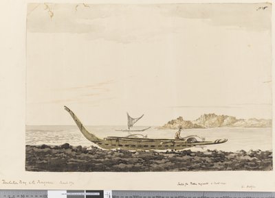 25ページ マルケサス諸島のResolution Bay。1774 作： William Hodges