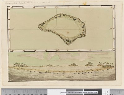 25b/a ページ パーマストン島の地図とプロフィール 作： William Hodges