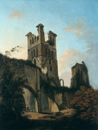 Llanthony Abbeyの廃墟」1764年～1797年 作： William Hodges