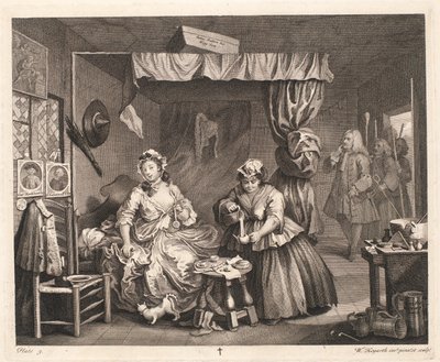 売春婦の進歩 作： William Hogarth
