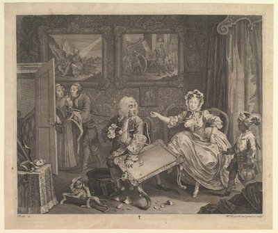 ハーロッツの進歩、プレート2、1732年4月。 作： William Hogarth