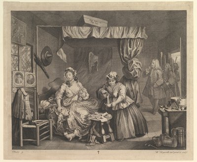 ハーロッツの進歩、プレート3、1732年4月。 作： William Hogarth