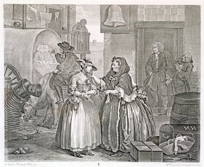 Harlot&39;s Progress、Plate One：Ensnared by a Procuress、1732（etching and engraving） 作： William Hogarth