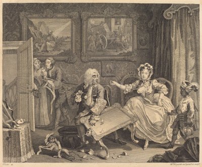 娼婦の進歩: pl.2 作： William Hogarth