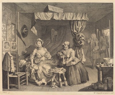 売春婦の進歩: pl.3 作： William Hogarth