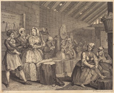 売春婦の進歩: pl.4 作： William Hogarth