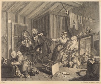 売春婦の進歩: pl.5 作： William Hogarth