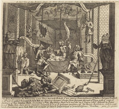 英国の舞台の公正な見方 作： William Hogarth