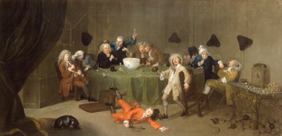 真夜中の現代の会話、1732年 作： William Hogarth