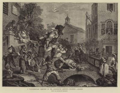 議長を務める18世紀の議会選挙 作： William Hogarth