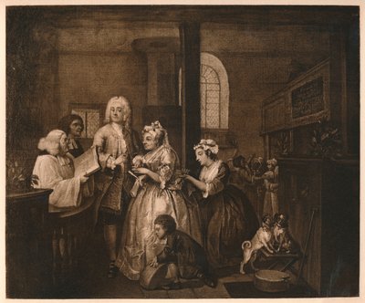 A Rakes Progress-5：彼は結婚します、1733年。 作： William Hogarth