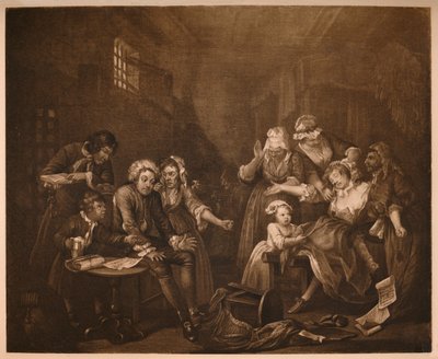 A Rakes Progress-7：Fleet Prison、1733。 作： William Hogarth