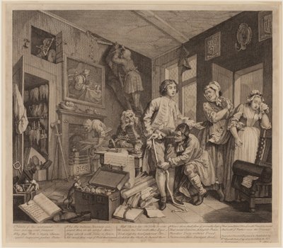 レーキの進歩、プレート1 作： William Hogarth