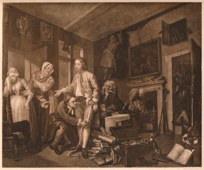 レーキの進行状況、シーンI、1735 作： William Hogarth