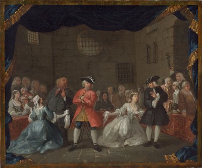 乞食のオペラ座からのシーン 作： William Hogarth