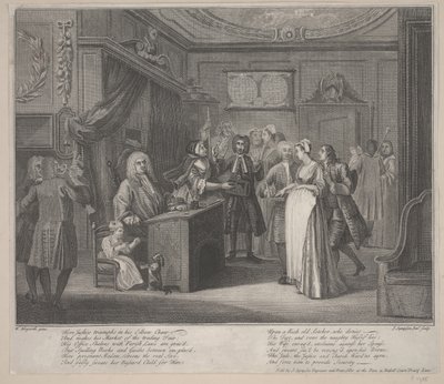 墓の市民に子供を罵倒する女性、c.1730-35（エッチング） 作： William Hogarth
