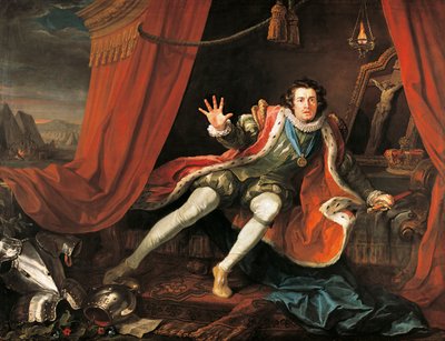 ウィリアム・シェイクスピア（1564-1616）作「リチャード三世」のタイトルロールを演じる俳優デビッド・ギャリック（1717-1779）、ウィリアム・ホガース（1697-1764）作、油彩・キャンバス 作： William Hogarth
