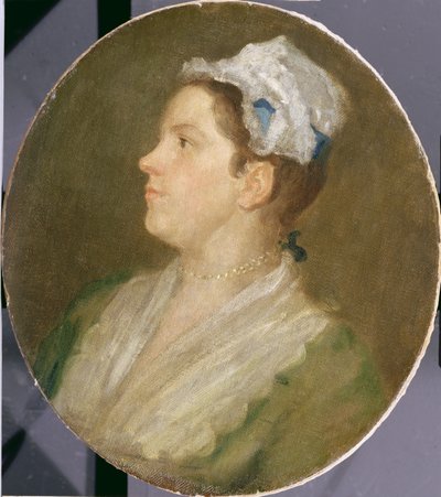 アン・ホガース（1701-71）、1740年頃（保存前）（174878を参照） 作： William Hogarth