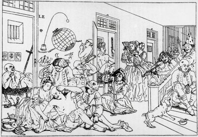 ウィリアム・ホガース（1697-1764）による「Bedlam」精神病院の版画（「rake