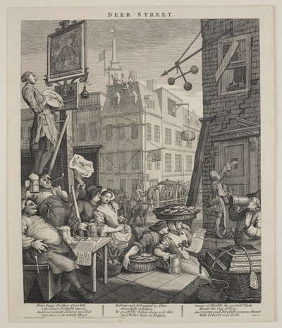 ビール通り 作： William Hogarth