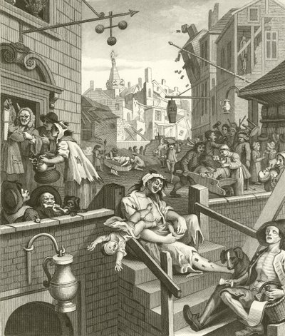 ビアストリートとジンレーン 作： William Hogarth