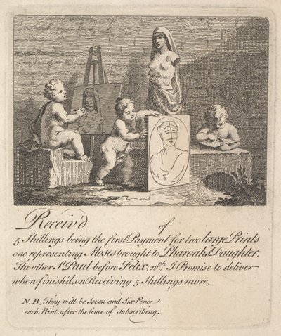 自然を覗く少年たち、1751年。 作： William Hogarth