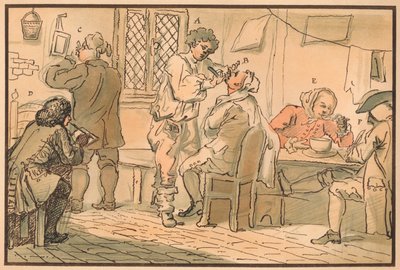 1732年の5日間の過ちからの朝食シーン 作： William Hogarth