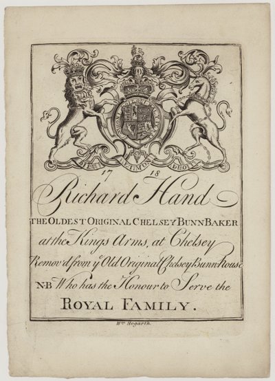 パン・ベイカー、リチャード・ハンド、トレードカード 作： William Hogarth