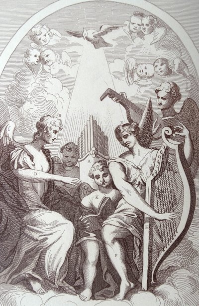 セント・クレメント・デーンズのケント祭壇画のバーレスク 作： William Hogarth