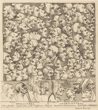 キャラクターと似顔絵 作： William Hogarth