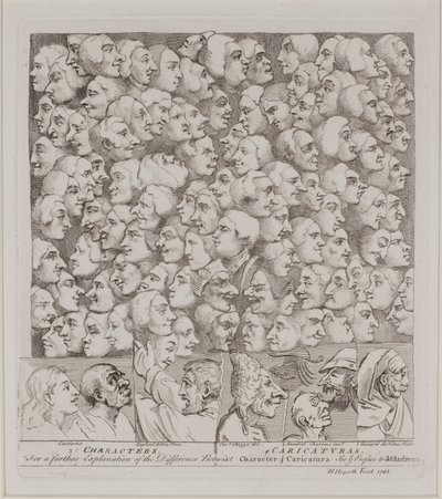 キャラクターと似顔絵 作： William Hogarth
