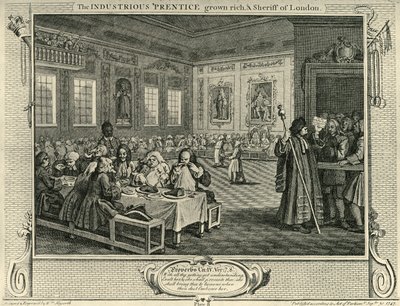 シティフィースト、1747年、1925年。 作： William Hogarth