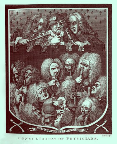 ウィリアム・ホガースによる「医師の診察 作： William Hogarth