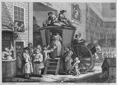 カントリーインヤード、1747 作： William Hogarth