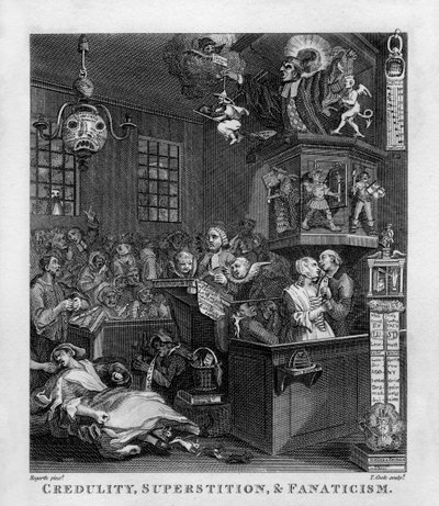 ウィリアム・ホガースの「信心、迷信、ファナティシズム 作： William Hogarth