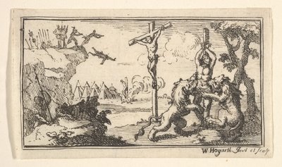 はりつけなど。ジョンビーバー、1725年以降の1725年のローマ軍の罰。 作： William Hogarth