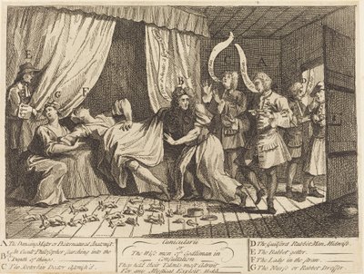 Cunicularii、または協議中のゴドリマンの賢者 作： William Hogarth