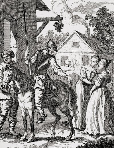 ドンキホーテとサンチョパンザ、旅館で、1798年に公開 作： William Hogarth