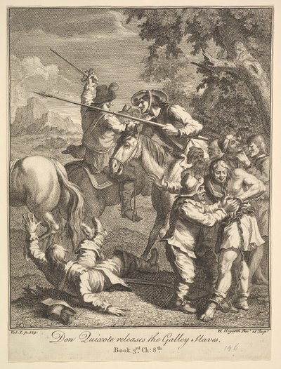 ドン・キホーテは、1756年以降、ドン・キホーテのギャレースレーブ6イラストレーションをリリースします。 作： William Hogarth