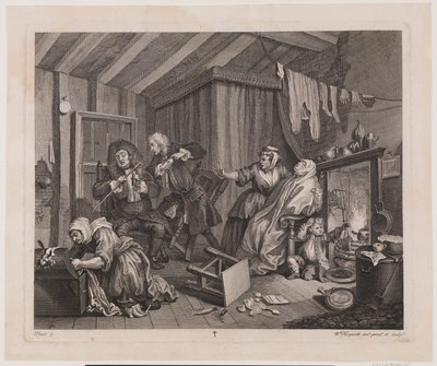 娼婦の進歩、プレート 5 作： William Hogarth