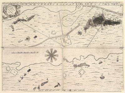 Fodina ferrea Danmorensis-La Mottrayesによるデンマークの鉄鉱山Aubryが...、1723-24を通過します。 作： William Hogarth