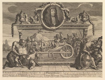 口絵とその説明：サミュエルバトラーの12枚の大きなイラスト...、1725年2月26日。 作： William Hogarth