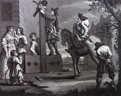 サミュエル・バトラー『フディブラス』扉絵 作： William Hogarth
