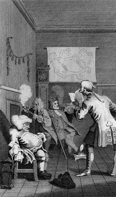 ウィリアム・ホガースによる『トリストラム・シャンディ』の扉絵 作： William Hogarth