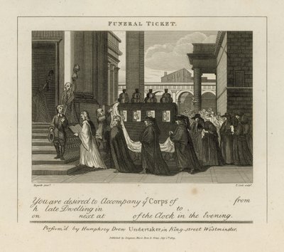 葬儀チケット 作： William Hogarth