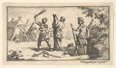 フスティガティオジョンビーバー、ローマ軍の罰、1725年、1725年。 作： William Hogarth