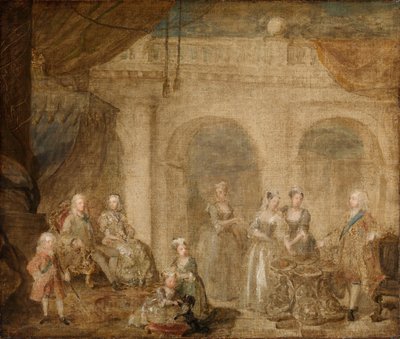 イングランド王ジョージ2世とその家族 作： William Hogarth