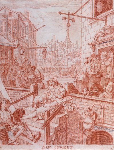 Gin-Straße 作： William Hogarth