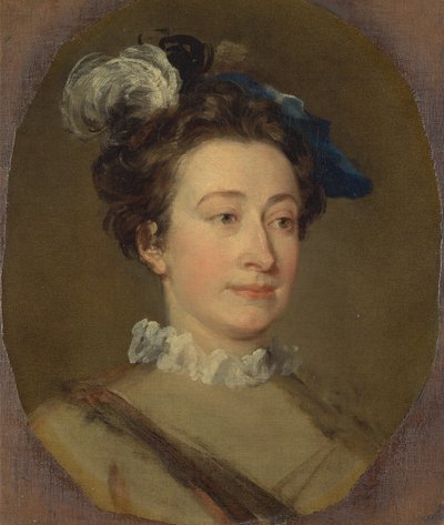 1740年頃の「梅の帽子をかぶった少女」。 作： William Hogarth